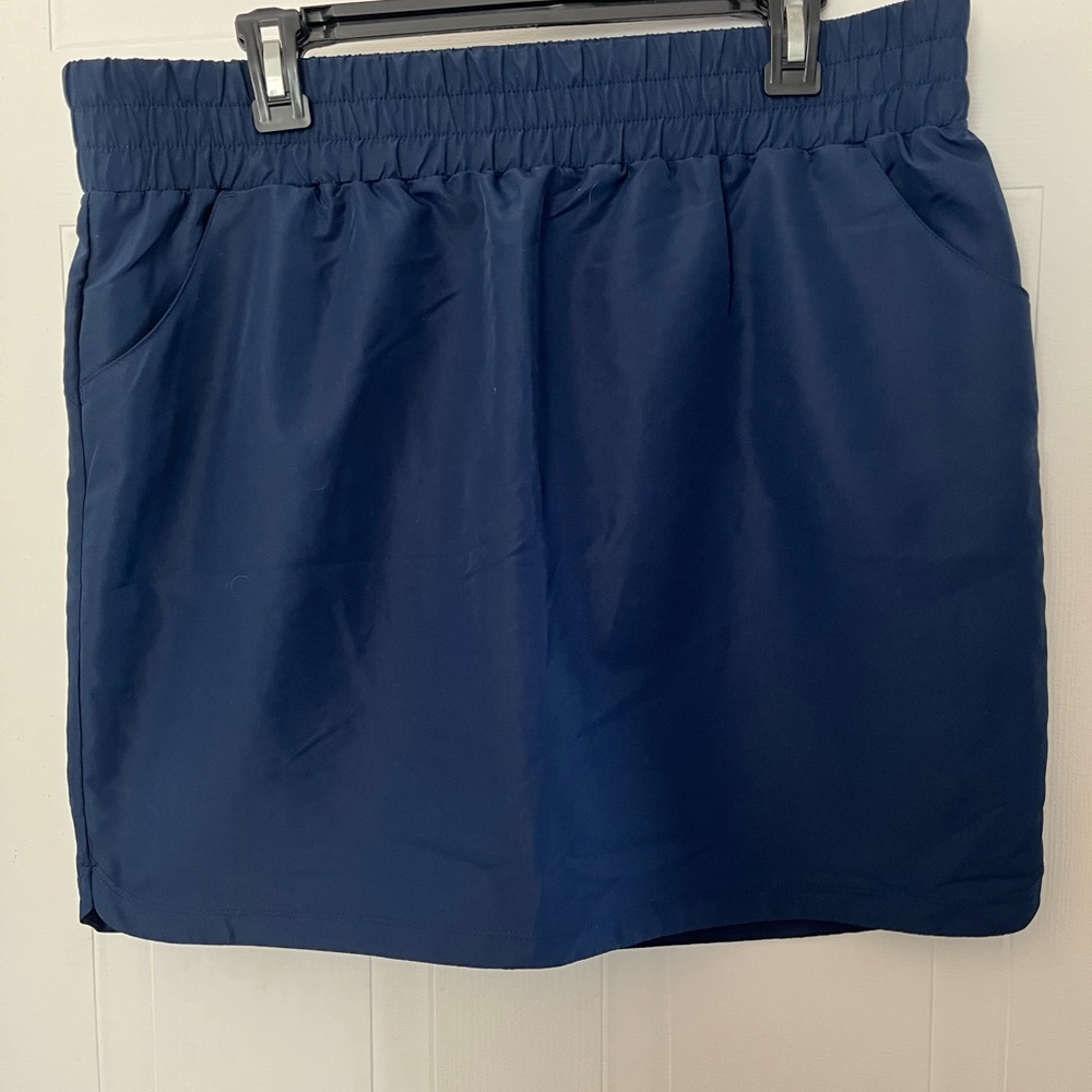 # 115 Navy Blue Skirt with Elastic Waistband